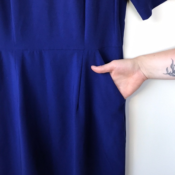 Deep blue collared mini dress - Picture 5 of 5